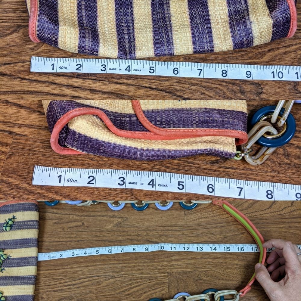 M MISSONI Raffia Crossbody Plastic Ring Strap - Picture 14 of 14